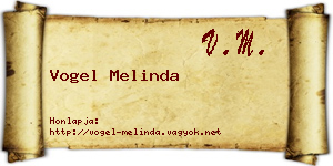 Vogel Melinda névjegykártya