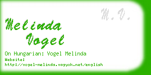 melinda vogel business card